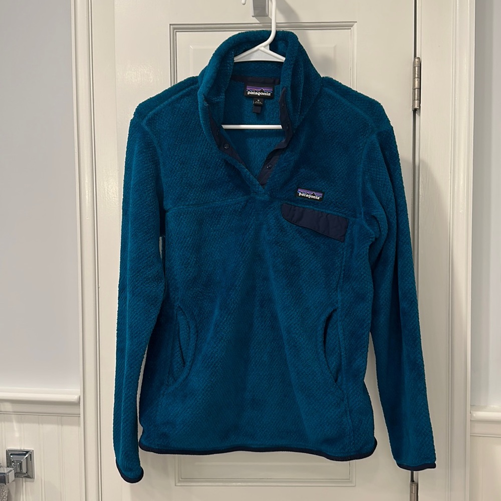 Patagonia teal 1/4 zip